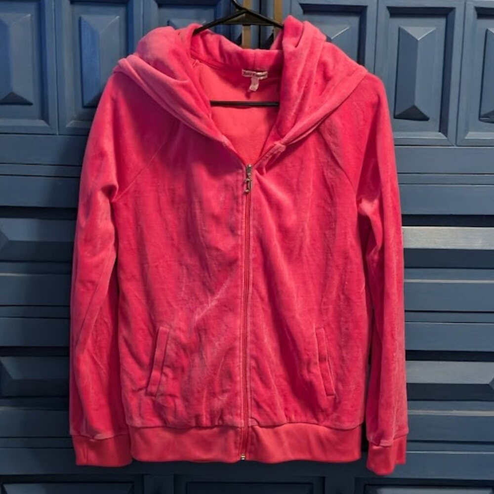 JUICY COUTURE Pink/Black Light Jacket w/ Hoodie